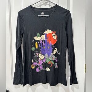 Disney Women’s Black Long Sleeve Halloween Tee